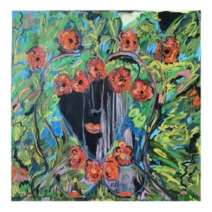 "I Waded Through" Contemporary Abstract Figurative Painting by Monica Shulman