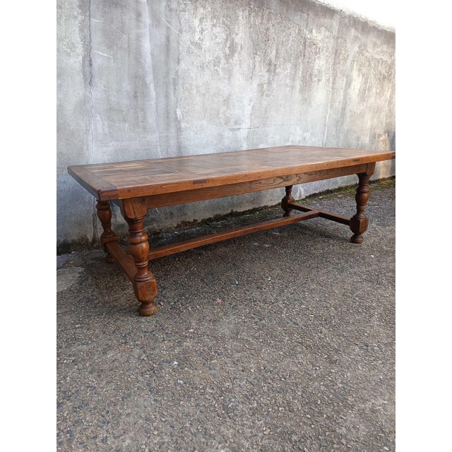 Antique Oak Farmhouse Table, 1890s For Sale - Image 9 of 18