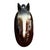 A sculptural vintage ceramic wall vase in the form of a bridled horse head, finished in a rich hand-glazed palette of...