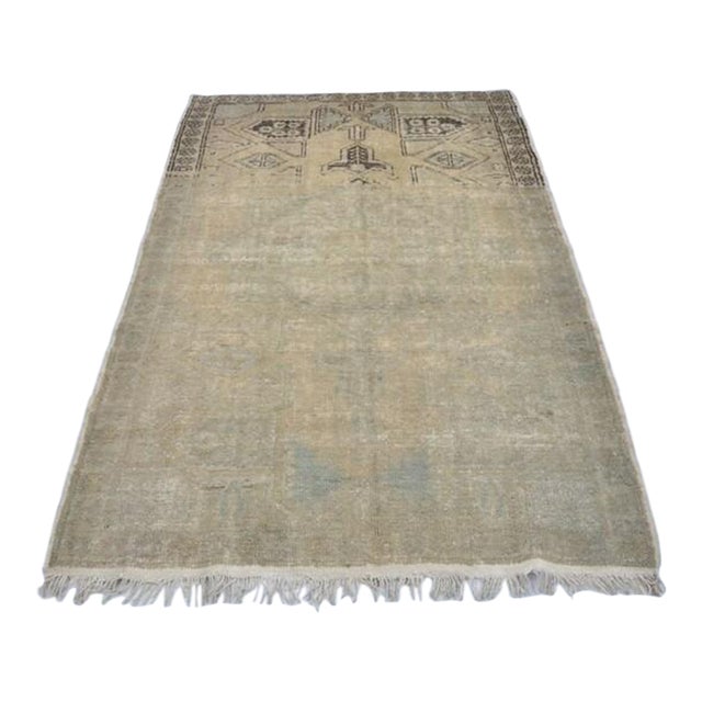 Tan Colour Handmade Turkish Rug For Sale