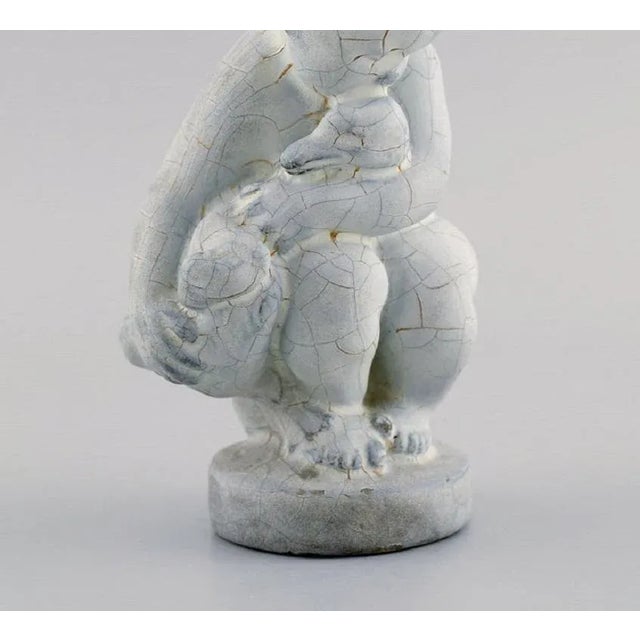 Kähler Leda and the Swan Glazed Stoneware Figure, Denmark For Sale - Image 4 of 8