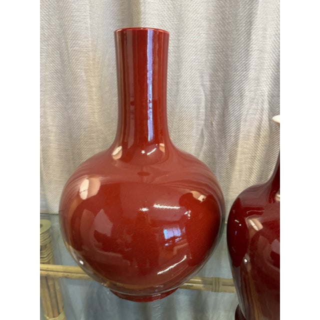 Asian Oxblood Jars, S/3 For Sale - Image 4 of 8