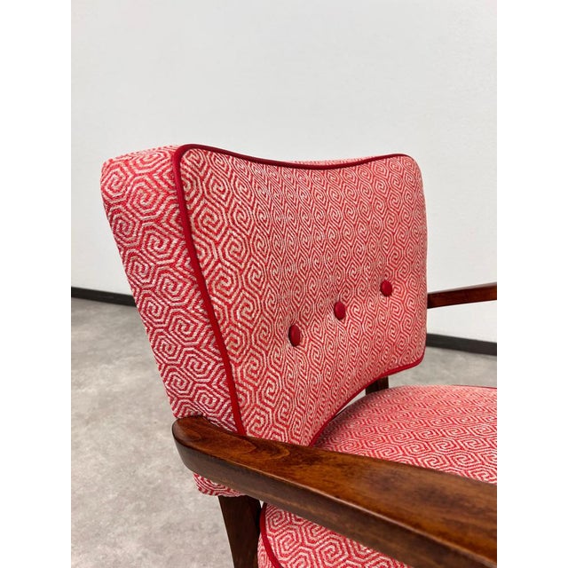 Art Deco H237 Armchair attributed to Jindřich Halabala, 1930s For Sale - Image 4 of 12