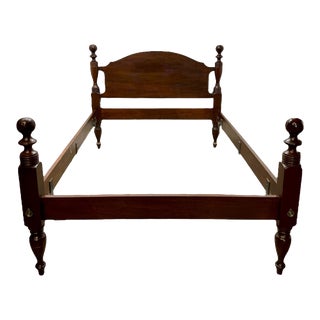 Vintage Craftique Chippendale Style Mahogany Four Poster Full Size Bed For Sale