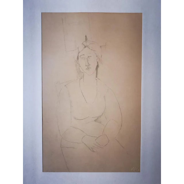 Artist: amedeo modigliani, d'après title: "portrait of a woman" authentic plate from the lithographic collection published...