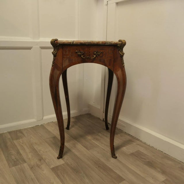 French Marble and Ormolu Lamp Table For Sale - Image 9 of 9