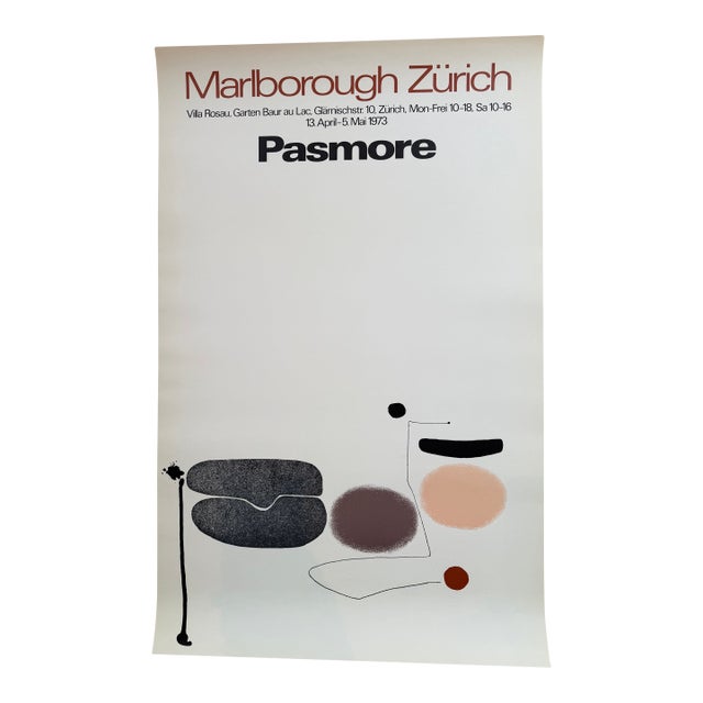 Victor Pasmore (1908-1998), Marlborough Zürich, 1973, Vintage Exhibition Poster, Printed in Switzerland For Sale