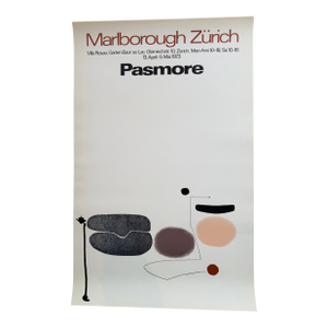 Victor Pasmore (1908-1998), Marlborough Zürich, 1973, Vintage Exhibition Poster, Printed in Switzerland