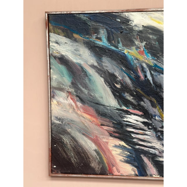 Chennet Juhlin, Abstract Landscape, 1950s, Oil on Canvas, Framed For Sale - Image 8 of 18
