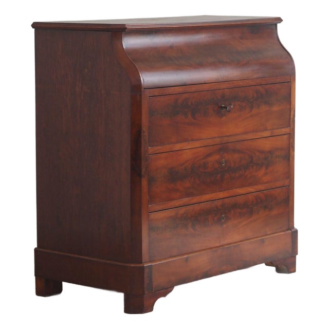 Louis Philippe Dressing Table with Mirror and Marble Top, 1850s For Sale