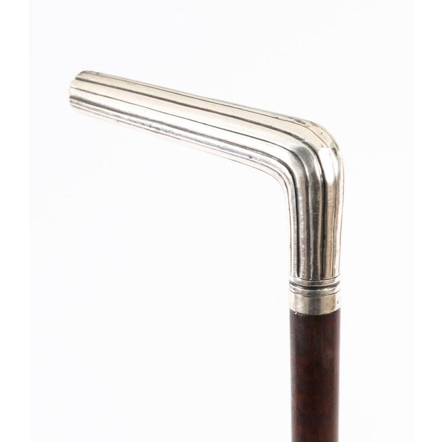 Antique French Silver Walking Cane Stick, 1800s For Sale - Image 3 of 12