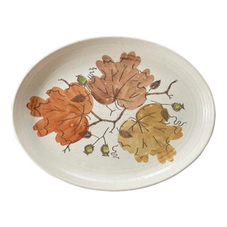 1959 Metlox Poppytrail Golden Woodland Oval Platter For Sale