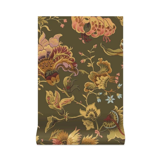 House of Hackney House of Hackney Majorelle Wallpaper - Moss Green For Sale - Image 4 of 4