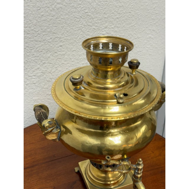 Russian Brass Samovar, Antique For Sale - Image 10 of 12