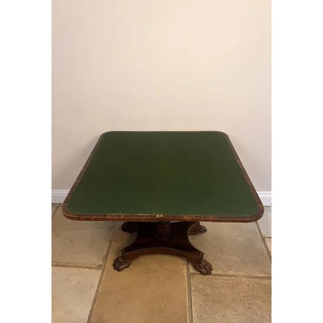 Antique Regency Rosewood Card Table, 1830 For Sale - Image 6 of 9
