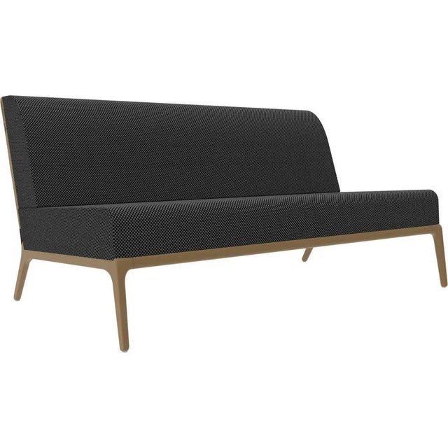 Xaloc central 160 gold modular sofa by mowee dimensions: d100 x w160 x h81 cm (seat height 42cm) material: aluminium,...