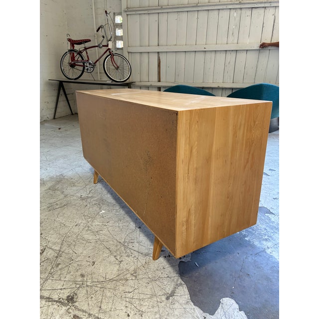 Newly Refinished Vintage Blonde 9-Drawer Lowboy Dresser For Sale - Image 4 of 7