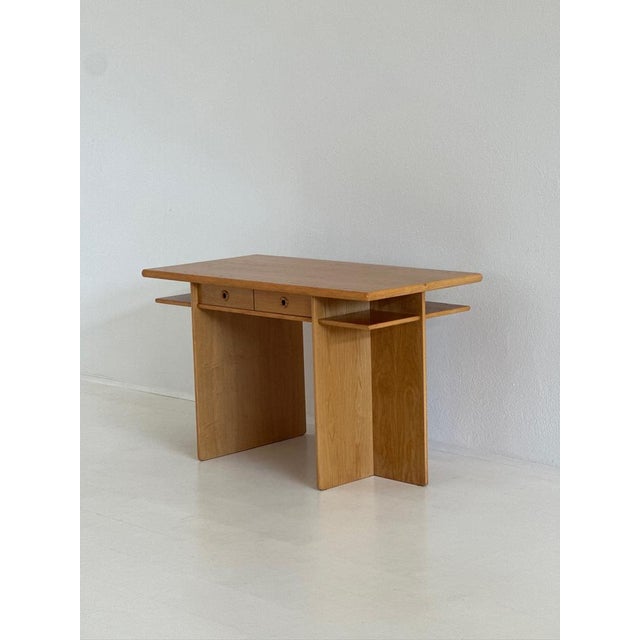 1970s Vintage Oak Desk with Drawers, 1970s For Sale - Image 5 of 14