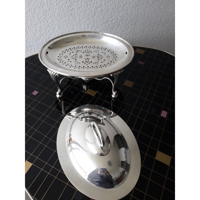 Antique Silver-Plated Food Warmer from W. H. & S. Cross Arrows William Hutton & Sons, 1900s, Set of 6 For Sale - Image 10 of 16