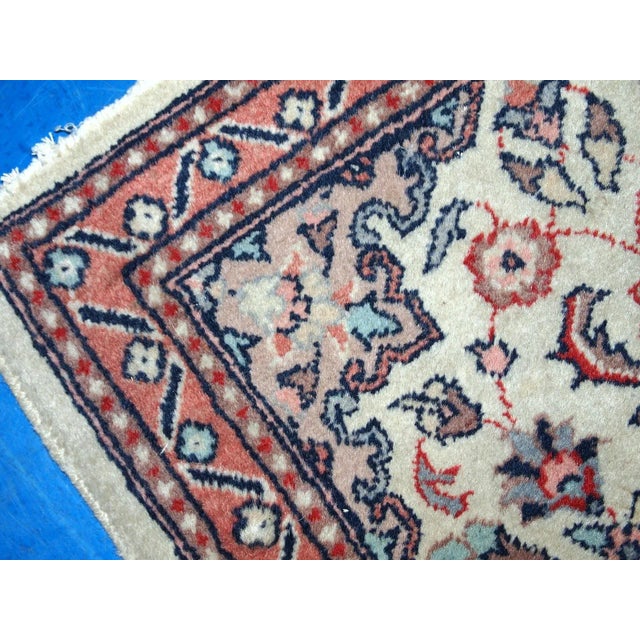 1970s Handmade Vintage Indo-Tabriz Rug 1.6' X 2.1' For Sale - Image 4 of 9