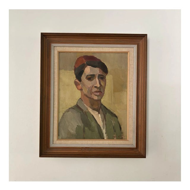 Great painting of a young man, signed in the right lower corner. artist: rolf norrman (1921-1964), sweden oil paint on...