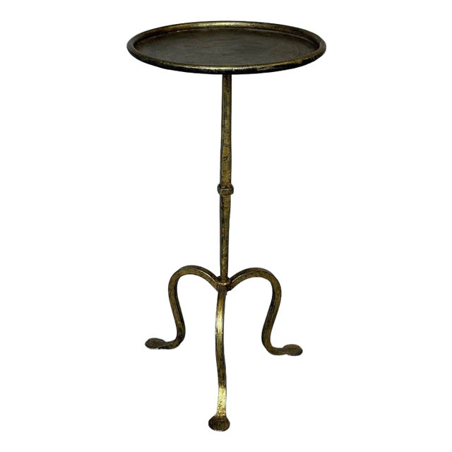 Small Spanish Iron Drinks Table on a Tripod Base For Sale