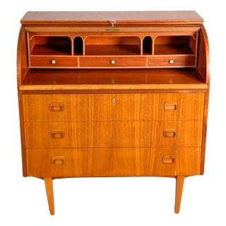 Vintage Secretaire in Teak by Egon Ostegaard For Sale