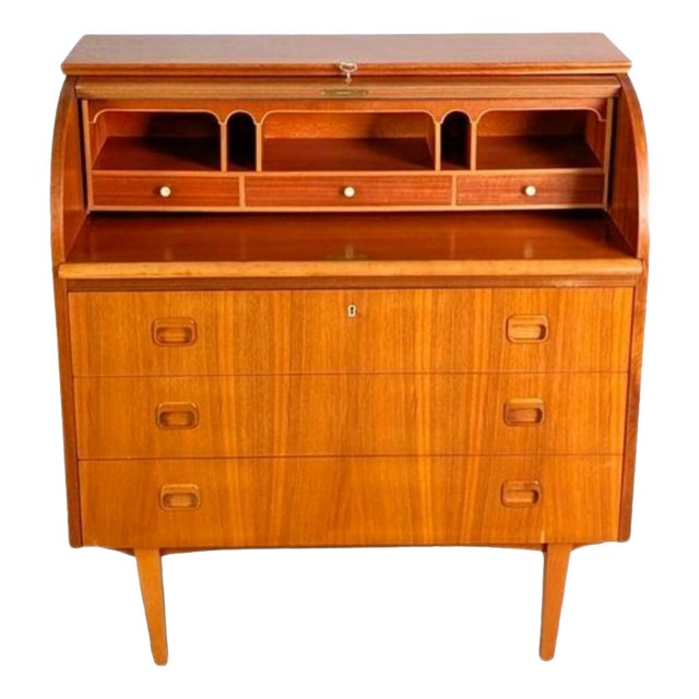 Vintage Secretaire in Teak by Egon Ostegaard For Sale