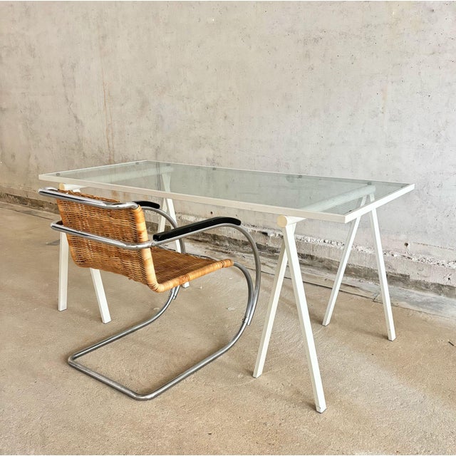 Trestle Table by Rodney Kinsman for Bieffeplast, 1980s For Sale - Image 9 of 11