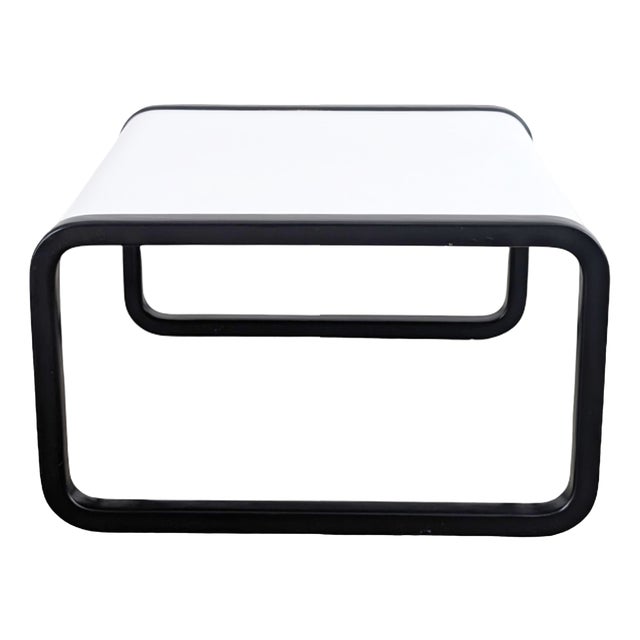 Mid-Century White and Black Coffee Table from Wilkhahn For Sale