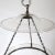 DETAILS This antique pendant light features a clear blown glass bell with metal terminal, all suspended by a metal collar...