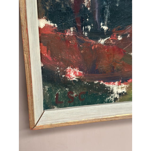 L. S‑c, Forest in Autumn, 1950s, Oil on Canvas, Framed For Sale - Image 9 of 13