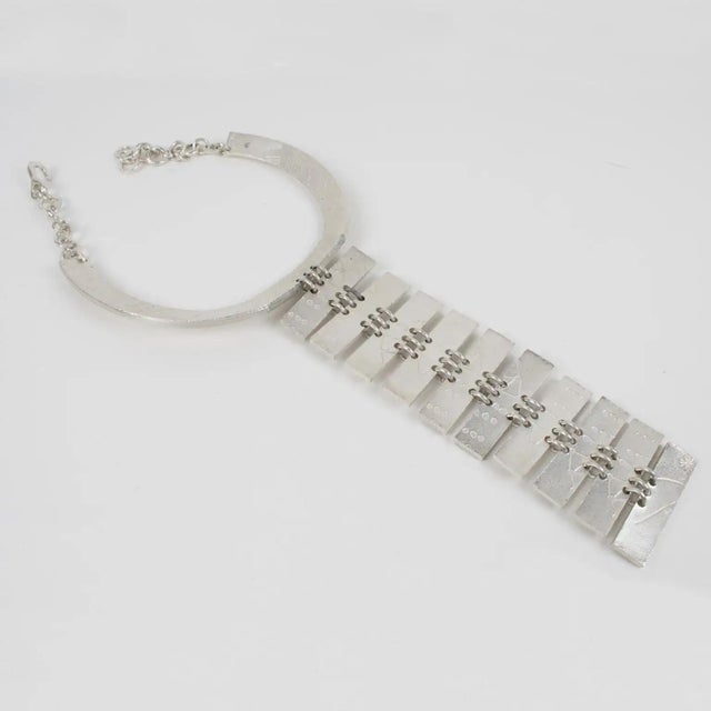 Biche de Bere Paris Graffiti Silvered Link Necklace in Limited Edition For Sale - Image 9 of 11