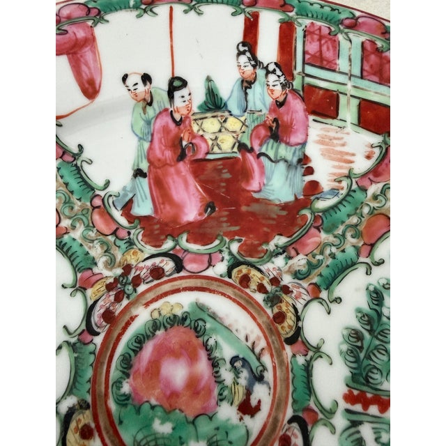 Asian Famille Rose Plate For Sale - Image 3 of 5