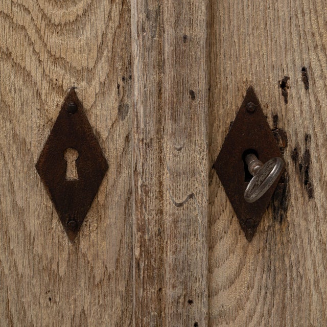 19th Century German Oak Buffet With Two Drawers For Sale - Image 12 of 18