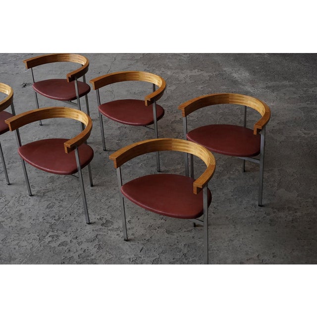 PK11 Chairs by Poul Kjaerholm for E. Kold Christensen, Denmark, 1950s, Set of 6, in Flawless conditions. Designed 1950 to...
