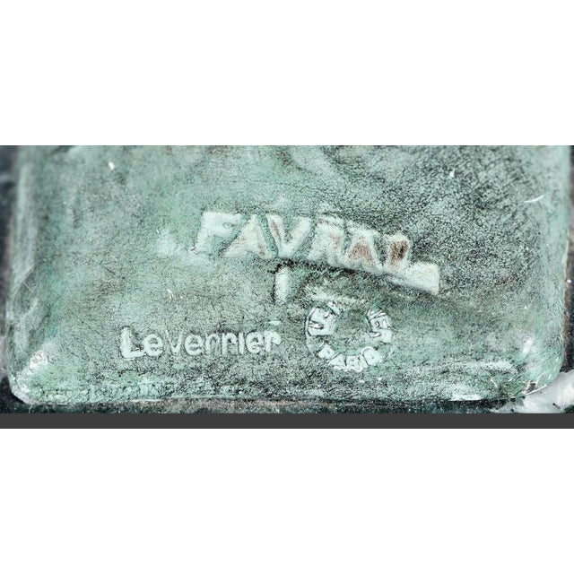 Green Pierre Le Faguays (Fayral) Art Deco Bronze For Sale - Image 8 of 9