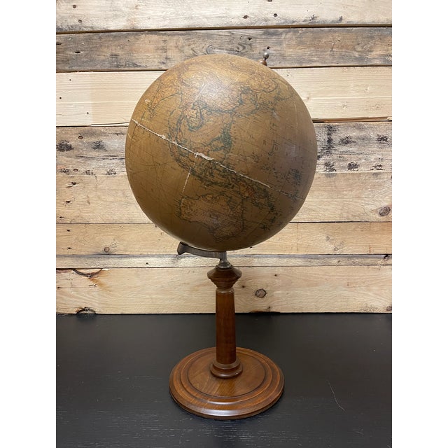 Antique German Earth Globe by Dietrich Reimers, Berlin, 1920 For Sale - Image 9 of 9