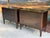 Very nice pair of 2 drawer British Colonial style bachelors bedside chests. Deep dark island style mahogany finish. Simple...