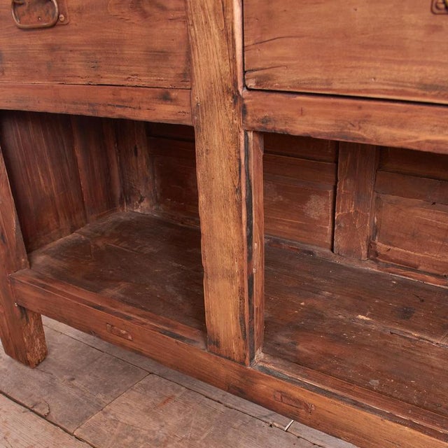 Antique Rustic Elm Haberdashery Kitchen Island Sideboard For Sale - Image 10 of 14