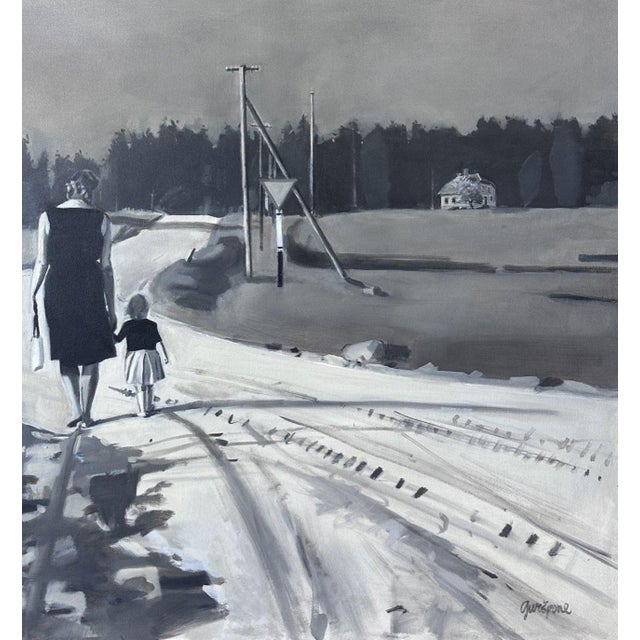 Contemporary Kristīne Guršpone, Childhood, Oil on Canvas, 2023 For Sale - Image 3 of 4