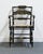 American Ethan Allen Hand Decorated Collection Black & Gold Hitchcock Style Arm Chair W. Rush Seat 14-6110a For Sale - Image 3 of 10
