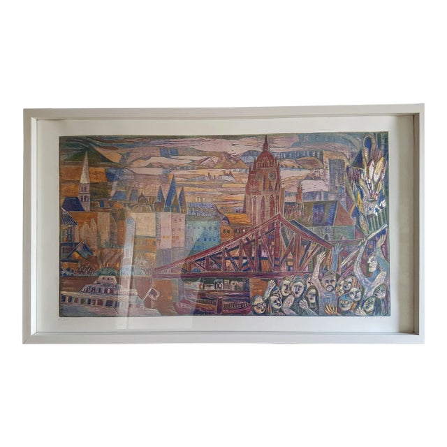 Woodcut Print by Esteban Fekete For Sale