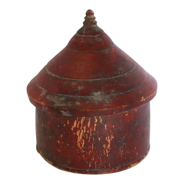 1920s Painted Wooden Box From India For Sale