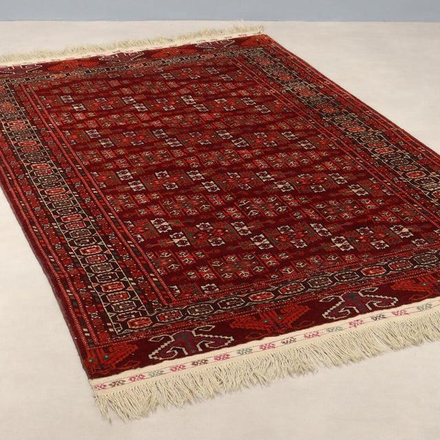 Brown Vintage Bukhara Rug, Turkmenistan For Sale - Image 8 of 8