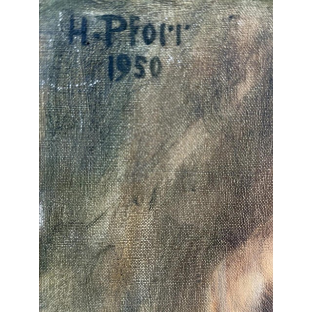 Piet Hein Eek Heinrich Pforr, Portrait of Irene Claus, née Rode, Oil Painting on Canvas For Sale - Image 4 of 12