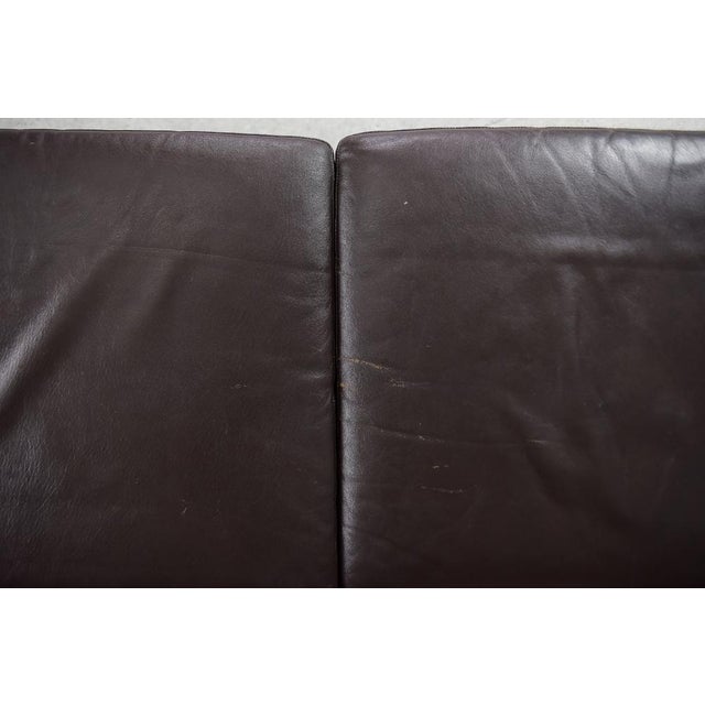 3-Seater Chocolate Leather Sofa, 1960s For Sale - Image 12 of 18