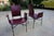 Metal Armchairs in Bordeaux Red Leather by Ross Littell for Matteo Grassi, Steel, Italy, 1980s, Set of 2 For Sale - Image 7 of 18
