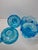 Mid 20th Century Vintage Fostoria Light Blue Coin Glass Covered Compote & Nappy Dish For Sale - Image 5 of 6