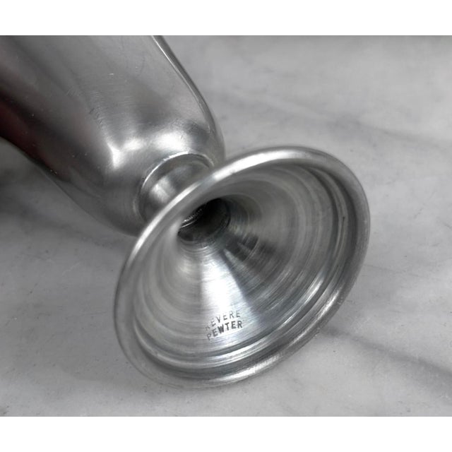 Mid-Century Pewter & Rosewood Formica Cordial Shot Glass Serving Bar Set For Sale - Image 10 of 13